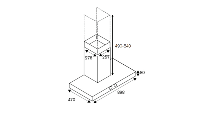 90cm Wall Mount Hood | Bertazzoni La Germania