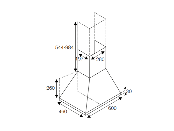 60cm Wall Mount Hood | Bertazzoni La Germania